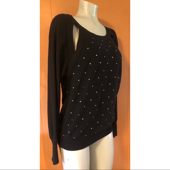 NWT Tracy Reese Sparkle Embellished Black Pullover - Picture 6 of 10